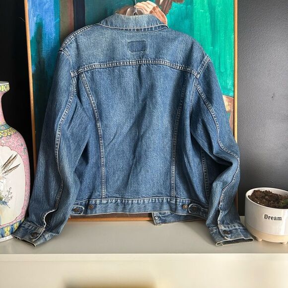 HOST PICK Vintage 80’s Levis Men’s 70506-0215 Denim Trucker Jacket Size 44 L/XL - Picture 7 of 16